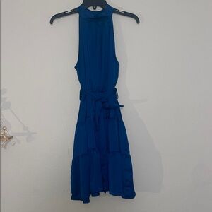 Elegant Blue Sleeveless Dress